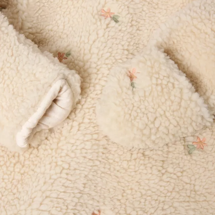 Salopeta din material teddy - Sand Flowers - Safari Friends - Little Dutch