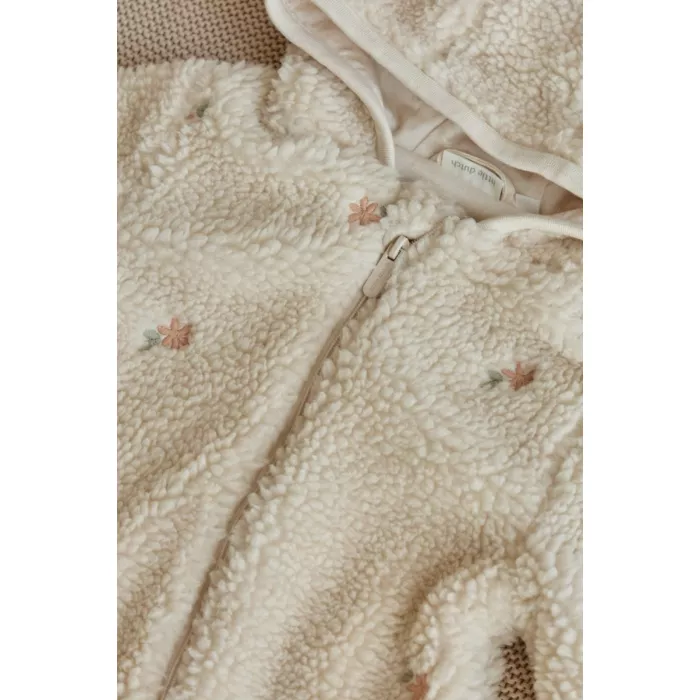 Salopeta din material teddy - Sand Flowers - Safari Friends - Little Dutch
