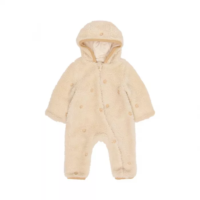 Salopeta captusita din material teddy - Sand Paws - Safari Friends - Little Dutch
