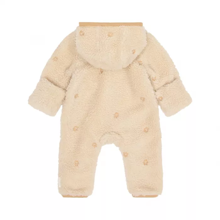 Salopeta captusita din material teddy - Sand Paws - Safari Friends - Little Dutch