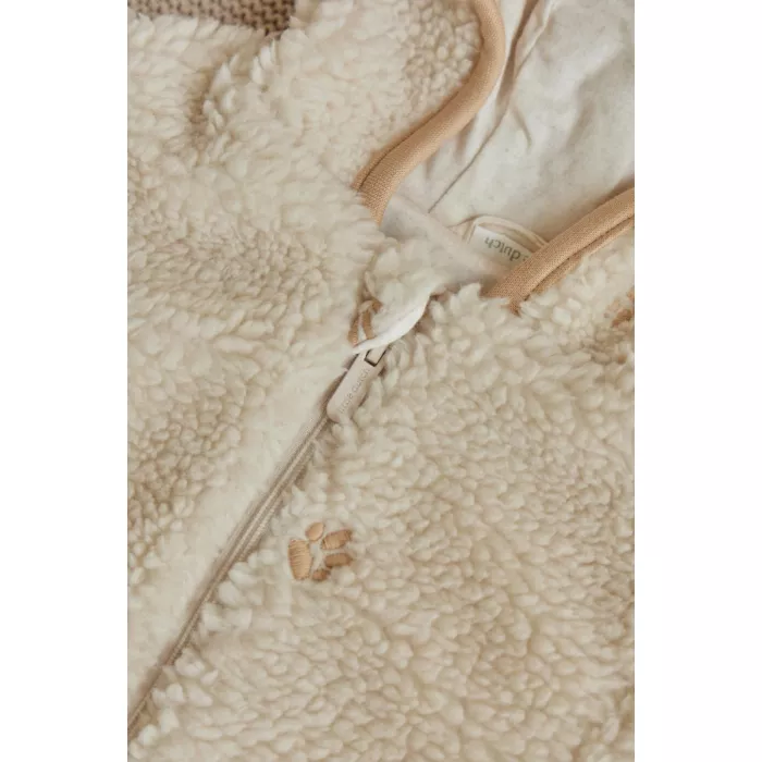Salopeta captusita din material teddy - Sand Paws - Safari Friends - Little Dutch