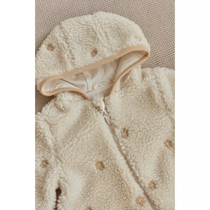 Salopeta captusita din material teddy - Sand Paws - Safari Friends - Little Dutch