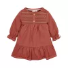 Rochita cu maneca lunga din bumbac organic - Deep Berry - Safari Friends - Little Dutch