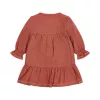 Rochita cu maneca lunga din bumbac organic - Deep Berry - Safari Friends - Little Dutch