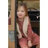 Rochita cu maneca lunga din bumbac organic - Deep Berry - Safari Friends - Little Dutch
