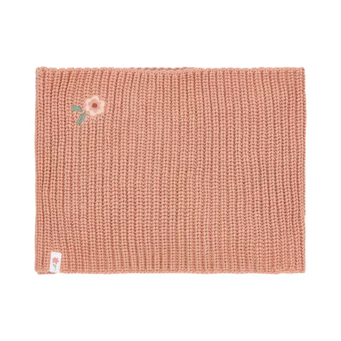 Fular circular tricotat din bumbac organic - Deep Pink - Safari Friends - Little Dutch