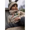 Fular circular tricotat din bumbac organic - Warm Taupe - Safari Friends - Little Dutch