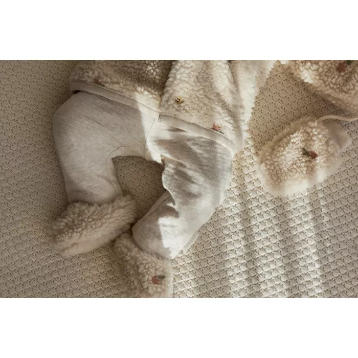 Botosei din material teddy - Sand Flowers - Little Dutch
