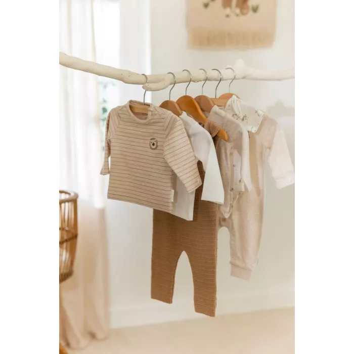 Body cu maneca scurta din bumbac organic - Little Safari - Safari Friends - Little Dutch