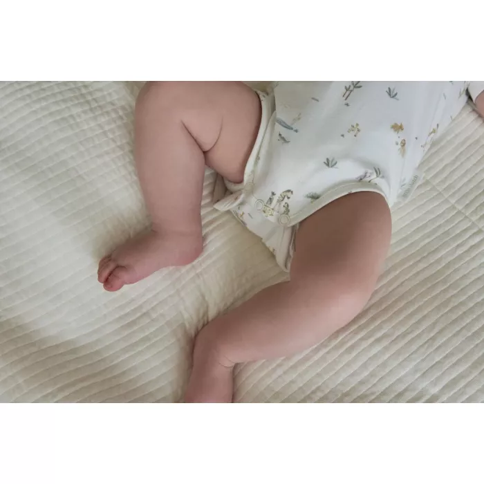 Body cu maneca scurta din bumbac organic - Little Safari - Safari Friends - Little Dutch