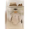 Body cu maneca lunga din bumbac organic - Safari Friends - Vanilla melee - Little Dutch