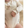 Body cu maneca lunga din bumbac organic - Safari Friends - Vanilla melee - Little Dutch