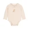 Body cu maneca lunga din bumbac organic - Safari Friends - Vanilla melee - Little Dutch