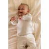 Bluza petrecuta cu maneca lunga din bumbac organic - Safari Friends - Vanilla melee - Little Dutch