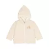 Jacheta reversibila din bumbac organic - Safari Friends - Vanilla melee - Little Dutch