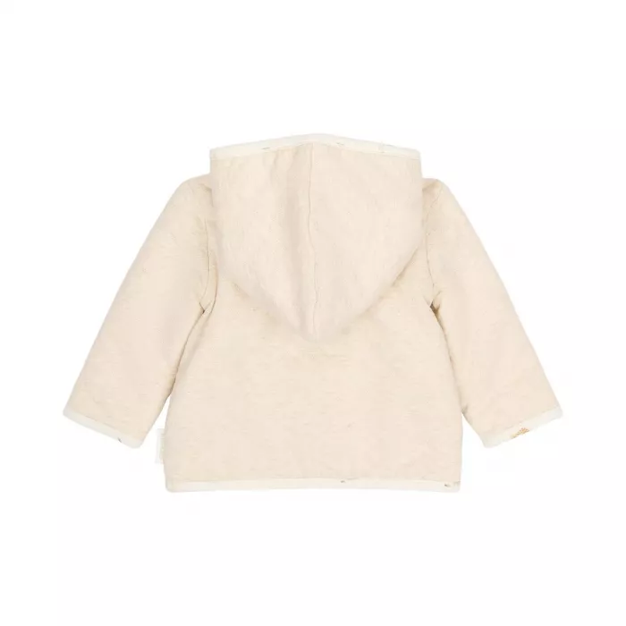 Jacheta reversibila din bumbac organic - Safari Friends - Vanilla melee - Little Dutch