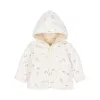 Jacheta reversibila din bumbac organic - Safari Friends - Vanilla melee - Little Dutch