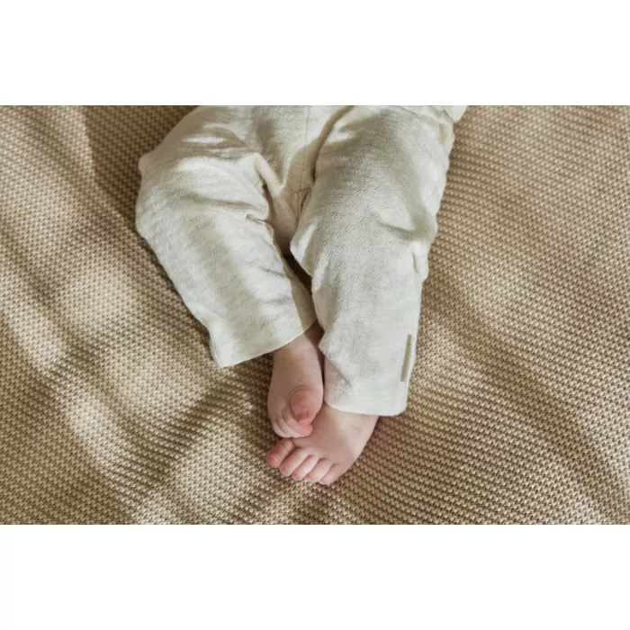 Pantaloni din bumbac organic - Safari Friends - Vanilla melee - Little Dutch