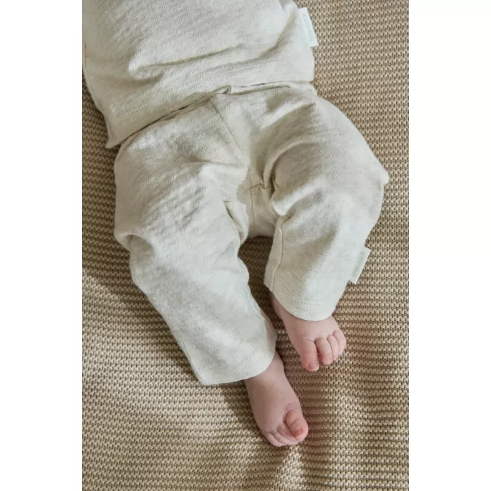 Pantaloni din bumbac organic - Safari Friends - Vanilla melee - Little Dutch