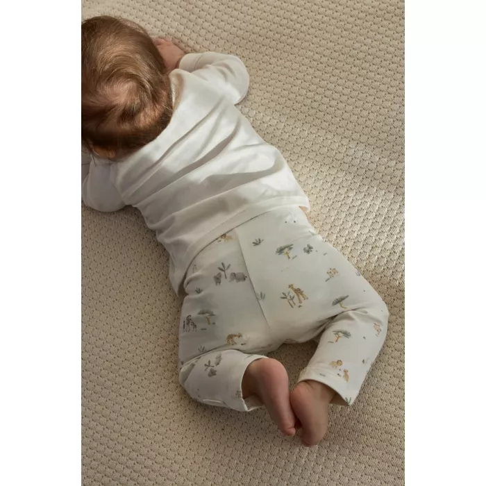 Pantaloni din bumbac organic - Safari Friends - Little Safari - Little Dutch