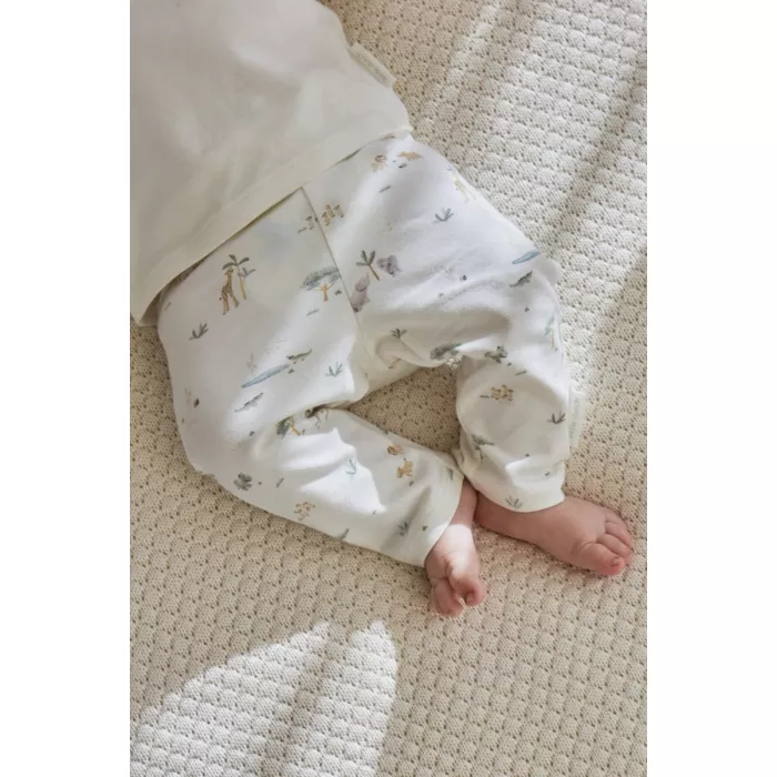 Pantaloni din bumbac organic - Safari Friends - Little Safari - Little Dutch