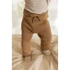 Pantaloni din tricot de bumbac organic - Safari Friends - Soft Tan - Little Dutch