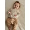 Pantaloni din tricot de bumbac organic - Safari Friends - Soft Tan - Little Dutch