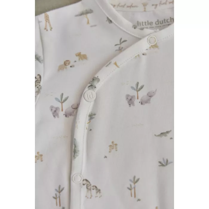 Salopeta din bumbac organic pentru copii - Safari Friends - Little Safari - Little Dutch