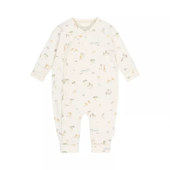 Salopeta din bumbac organic pentru copii - Safari Friends - Little Safari - Little Dutch