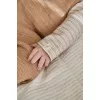 Salopeta pantalon tricotata din bumbac organic - Safari Friends - Soft Tan - Little Dutch