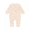 Salopeta din bumbac organic - Safari Flamingo - Pastel Rose - Little Dutch