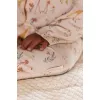 Salopeta din bumbac organic - Safari Flamingo - Pastel Rose - Little Dutch