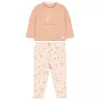 Pijama din bumbac organic - Safari Flamingo - Deep pink - Little Dutch