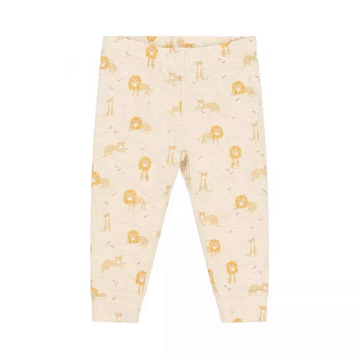 Pijama din bumbac organic - Safari Lion - Soft Tan - Little Dutch