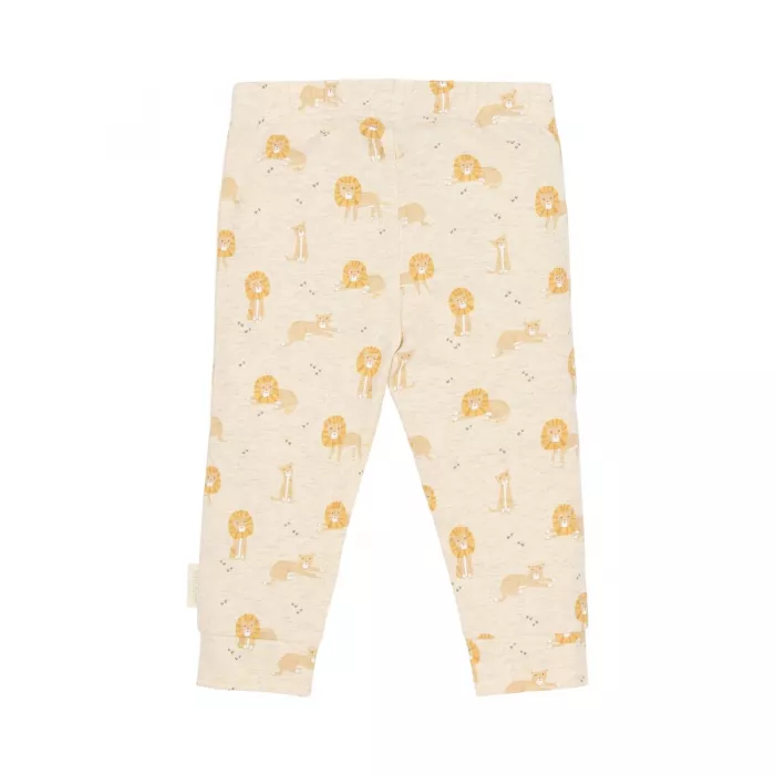 Pijama din bumbac organic - Safari Lion - Soft Tan - Little Dutch