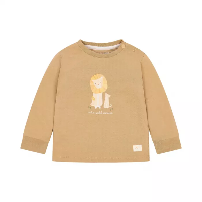 Pijama din bumbac organic - Safari Lion - Soft Tan - Little Dutch