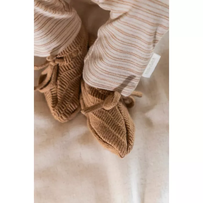 Botosei din bumbac organic - Safari Friends - Soft Tan - Little Dutch