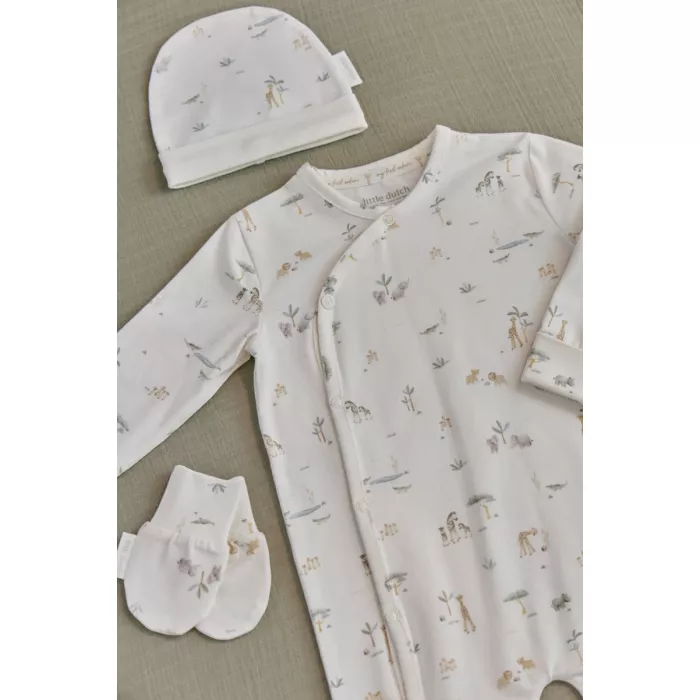 Manusi din bumbac organic pentru bebelusi - Safari Friends - Little Safari - Little Dutch