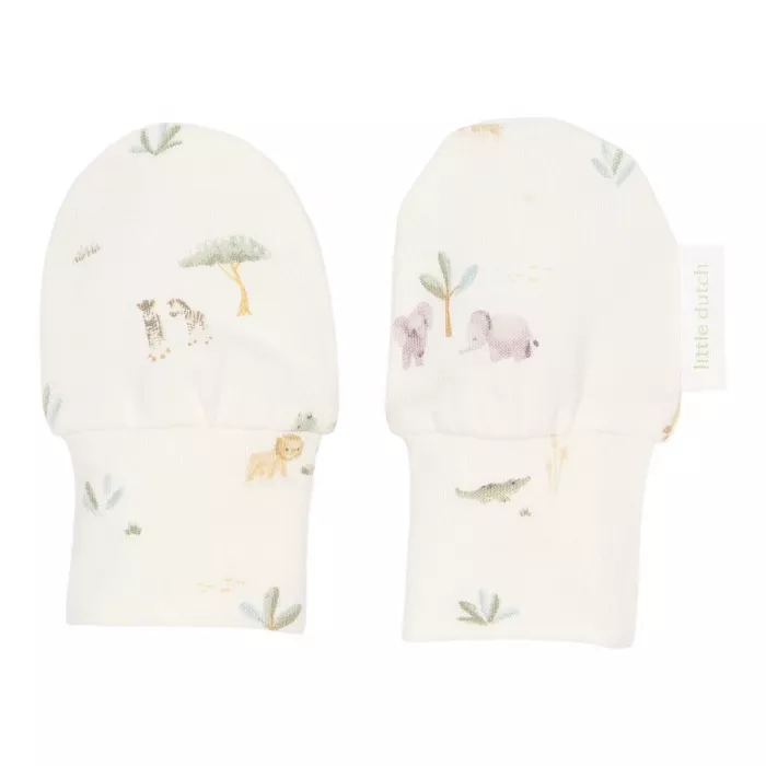 Manusi din bumbac organic pentru bebelusi - Safari Friends - Little Safari - Little Dutch