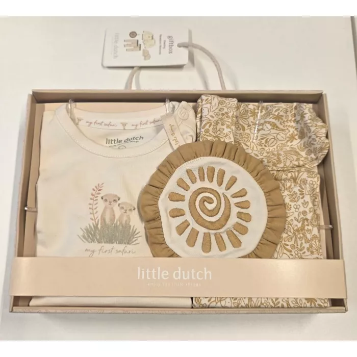 Set cadou pentru bebelusi - Beige - Safari Friends - Little Dutch