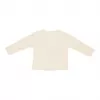 Cardigan tricotat petrecut din mix de lana pentru bebelusi - Soft White - Vintage Sunny Stripes - Little Dutch