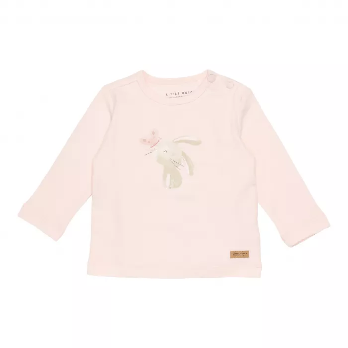 Tricou cu maneca lunga - Bunny Butterfly Pink - Little Dutch