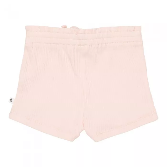 Pantaloni scurti cu volanase din bumbac organic - Pink - Little Dutch