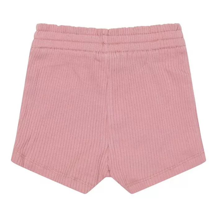 Pantaloni scurti cu volanase din bumbac organic - Vintage Pink - Little Dutch