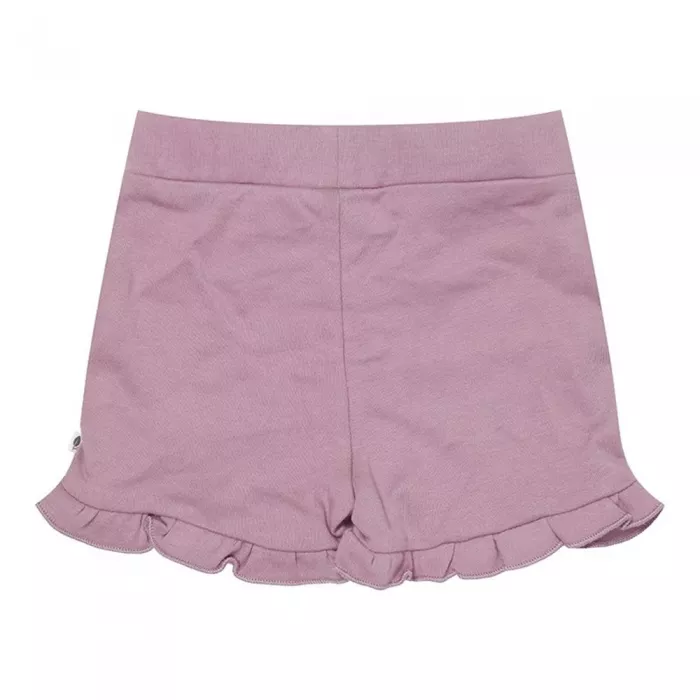 Pantaloni scurti cu volanase din bumbac organic - Mauve - Little Dutch