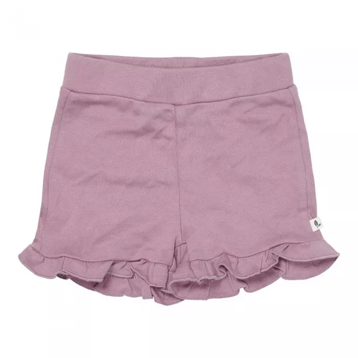 Pantaloni scurti cu volanase din bumbac organic - Mauve - Little Dutch