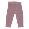 Pantaloni tricotati din mix de lana - Mauve - Vintage Little Flower - Little Dutch