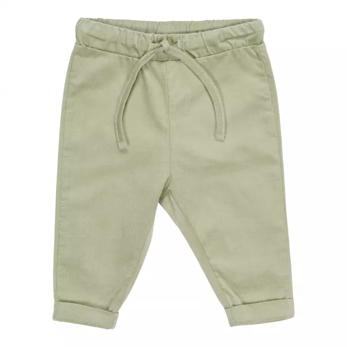 Pantaloni din catifea de bumbac organic - Green - Vintage Sunny Stripes - Little Dutch