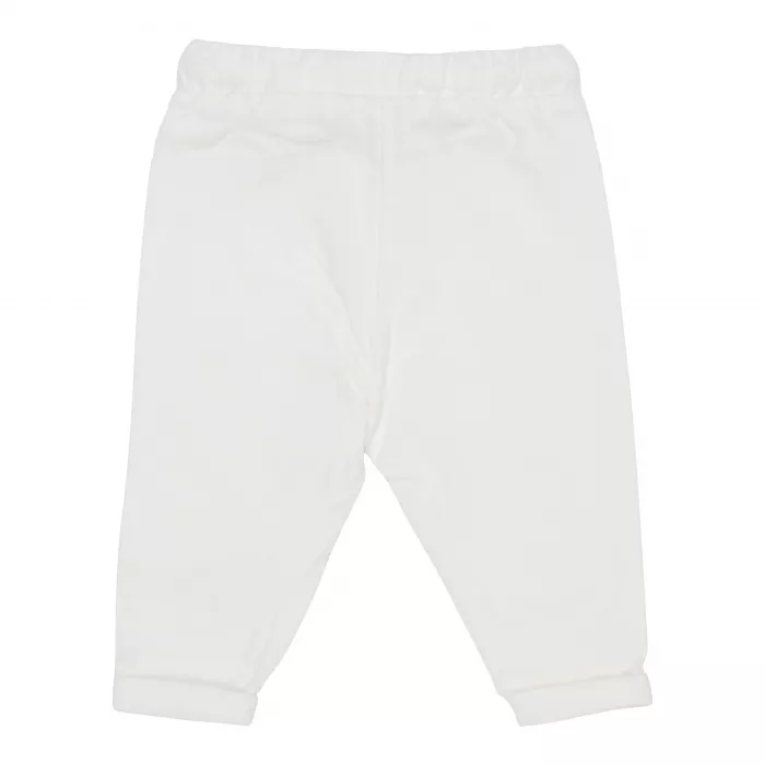 Pantaloni din catifea de bumbac organic - Soft White - Vintage Sunny Stripes - Little Dutch