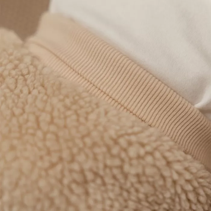 Pantaloni din material teddy - Sand - Little Dutch